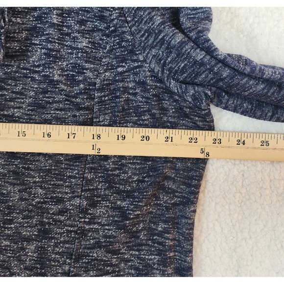 GH Bass & Co Women's XXL Cross Over Zip Front Sweater Jacket Heather Blue - Picture 6 of 13